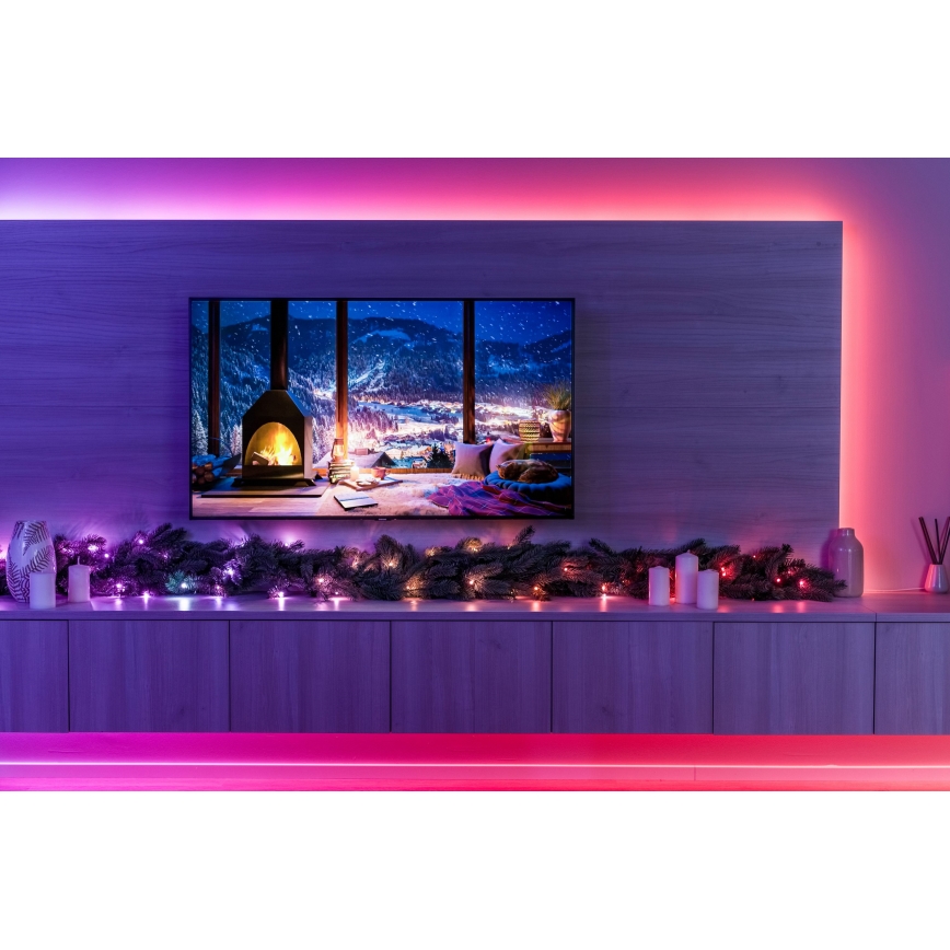 Twinkly - LED RGBW Dimmbar juldekoration GARLAND 50xLED 2,7 m Wi-Fi