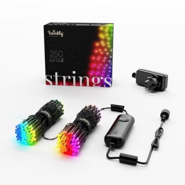 Twinkly - RGB-LED dimbar utomhusljusslinga STRINGS 250xLED 23,5m IP44 Wi-Fi