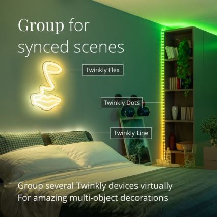 Twinkly - LED RGB Dimbar remsa DOTS 60xLED 3 m Wi-Fi USB