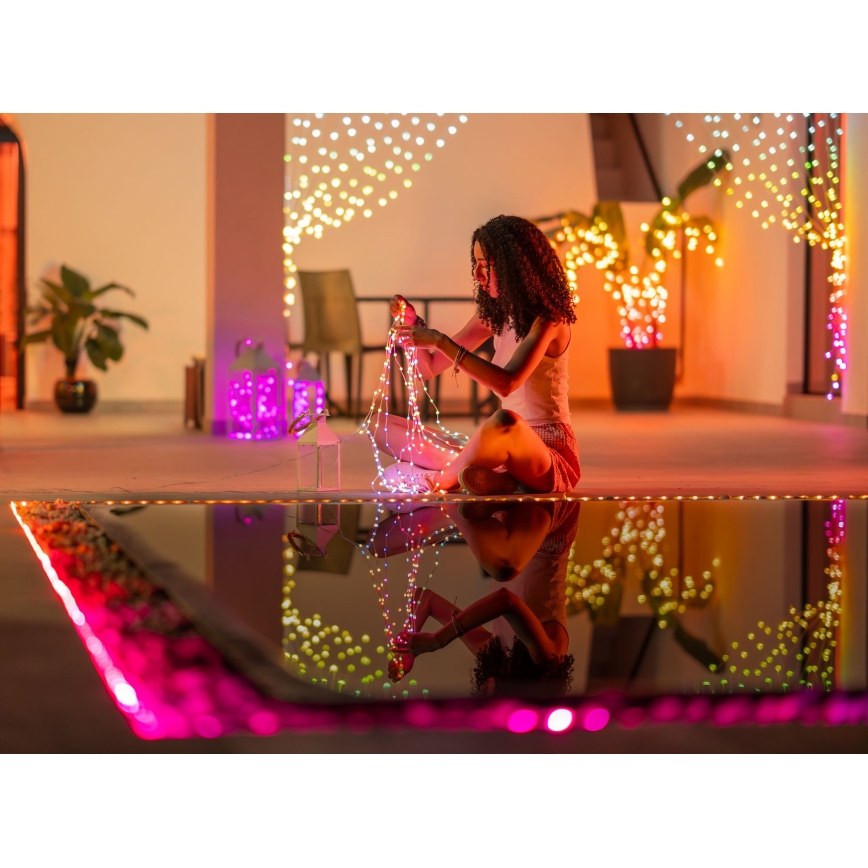 Twinkly - LED RGB dimbar ljusslinga DOTS 60 LED 7 m USB Wi‑Fi