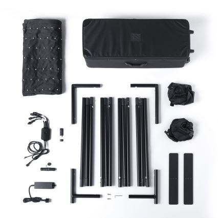 Twinkly - LED RGBW dimmbar utomhusljusvägg med musik LIGHTWALL 1120xLED 2,6x2,7 m IP44 Wi-Fi + musikdongel