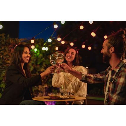 Twinkly - LED RGB Ljusreglerad utomhus Dekorativ slinga FESTOON 20xLED 14m IP44 Wi-Fi