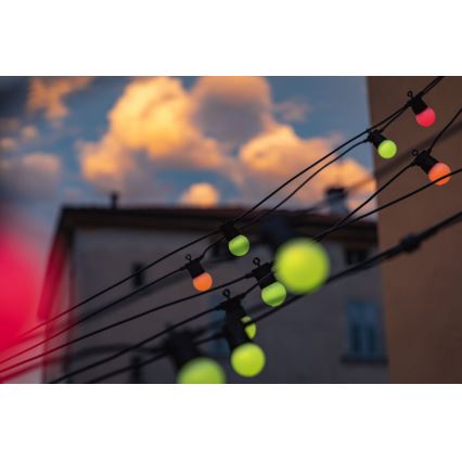 Twinkly - LED RGB Ljusreglerad utomhus Dekorativ slinga FESTOON 20xLED 14m IP44 Wi-Fi