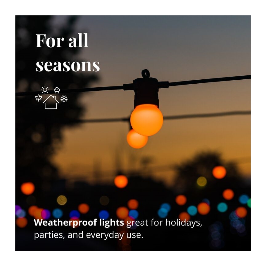 Twinkly - LED RGB Ljusreglerad utomhus Dekorativ slinga FESTOON 20xLED 14m IP44 Wi-Fi