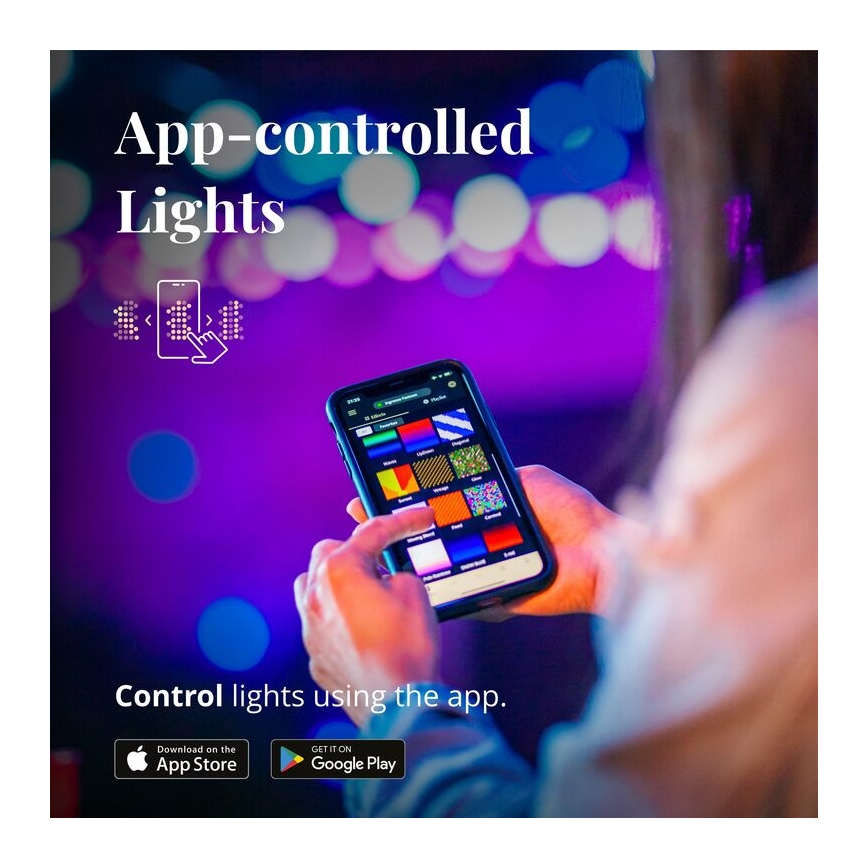 Twinkly - LED RGB Ljusreglerad utomhus Dekorativ slinga FESTOON 20xLED 14m IP44 Wi-Fi