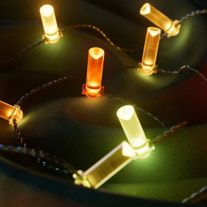 Twinkly - dimbar RGB LED-ljusslinga CANDIES, 200 LED, 14 m, USB, Wi‑Fi