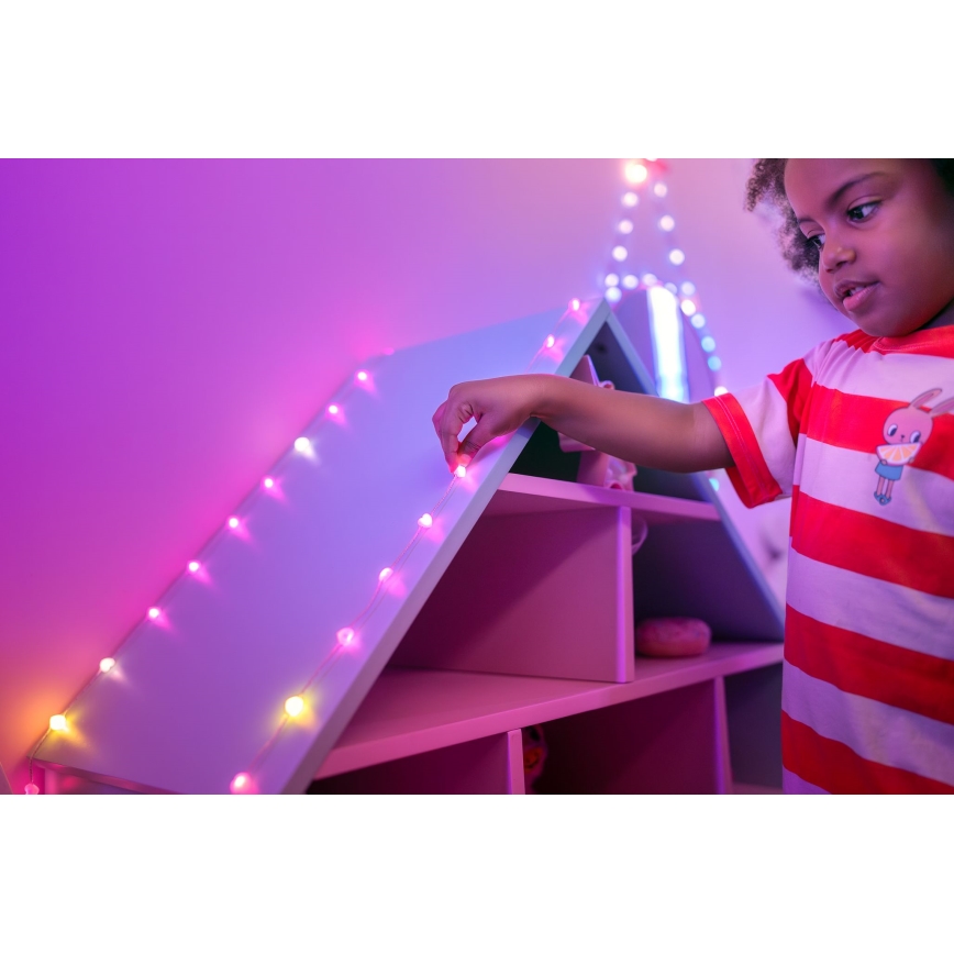 Twinkly - LED RGB dimbar ljusslinga CANDIES 200 LED 14 m USB Wi-Fi