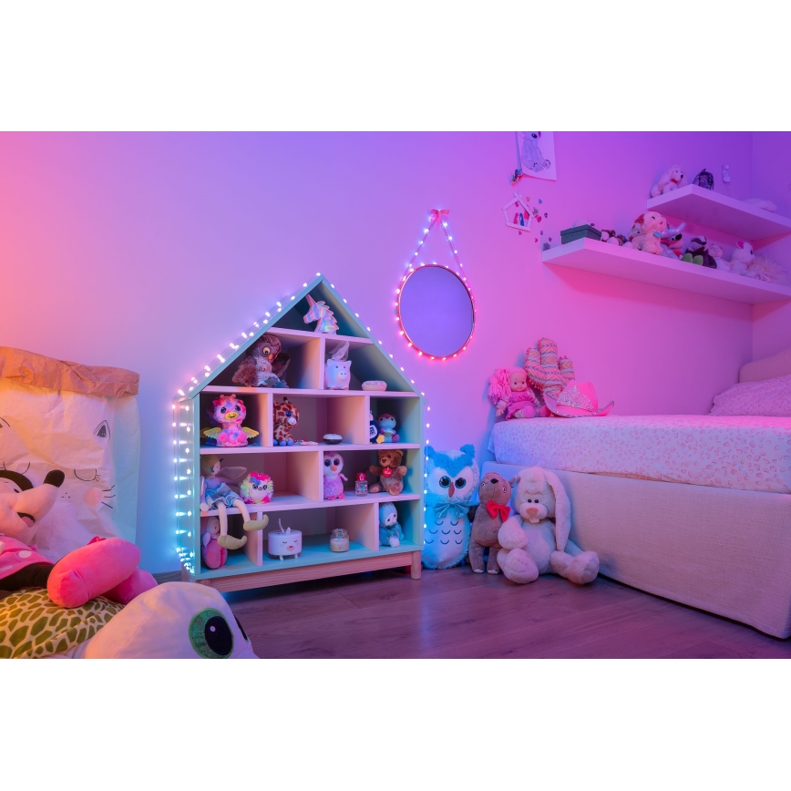 Twinkly - LED RGB dimbar ljusslinga CANDIES 200 LED 14 m USB Wi-Fi