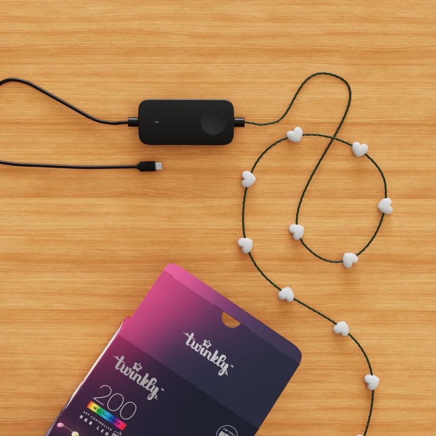 Twinkly - LED RGB Ljusreglerad Julkedja CANDIES 200xLED 14 m USB Wi-Fi