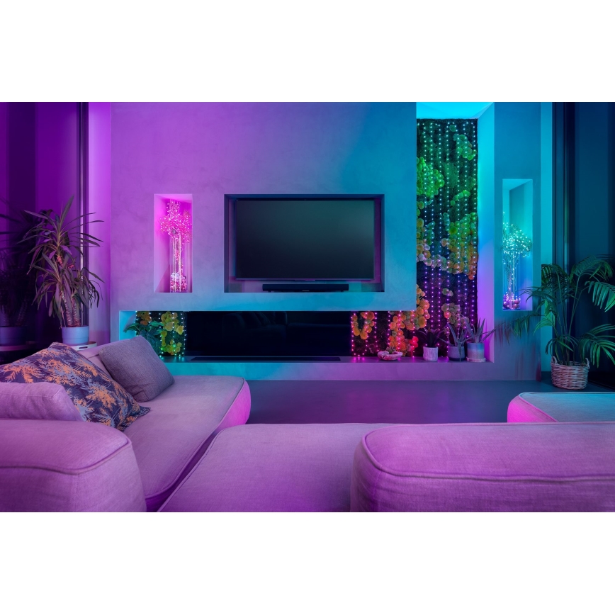Twinkly - LED RGB Dimbart julgransljusslinga CANDIES 100xLED 8 m USB Wi-Fi