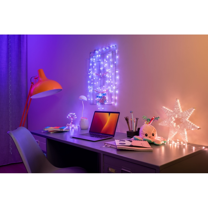 Twinkly - LED RGB Dimbart julgransljusslinga CANDIES 100xLED 8 m USB Wi-Fi