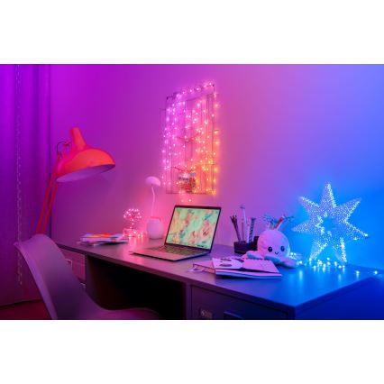Twinkly - LED RGB Dimbart julgransljusslinga CANDIES 100xLED 8 m USB Wi-Fi