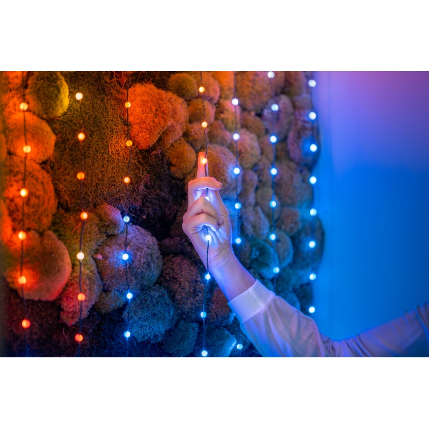 Twinkly - LED RGB Dimbart julgransljusslinga CANDIES 100xLED 8 m USB Wi-Fi