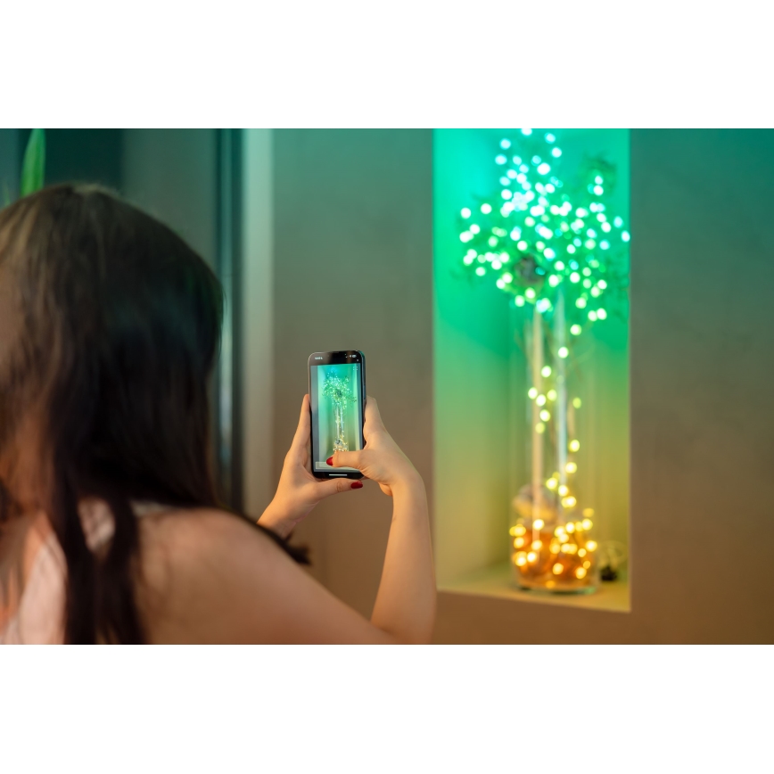 Twinkly - LED RGB Dimbart julgransljusslinga CANDIES 100xLED 8 m USB Wi-Fi