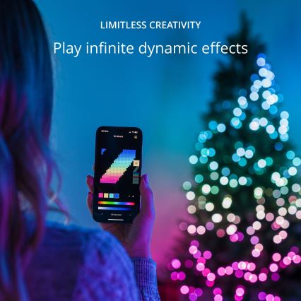 Twinkly - LED RGB Dimbart julgransljusslinga CANDIES 100xLED 8 m USB Wi-Fi