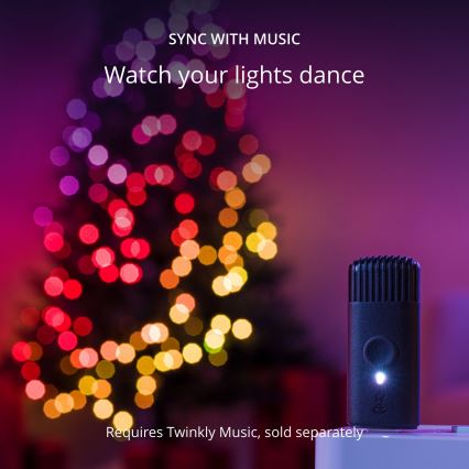 Twinkly - LED RGB Dimbart julgransljusslinga CANDIES 100xLED 8 m USB Wi-Fi