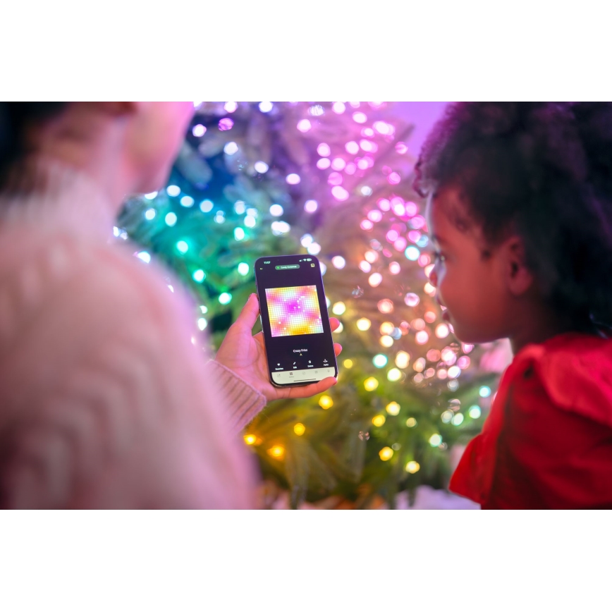 Twinkly - LED RGB Ljusreglerad Julkedja CANDIES 100xLED 8 m USB Wi-Fi