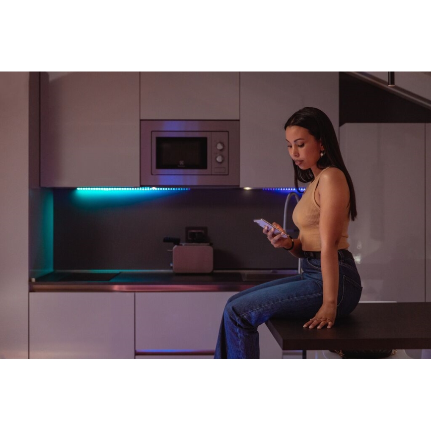 Twinkly - LED RGB Förlängning ljusreglerad list LINE 100xLED 1,5 m Wi-Fi