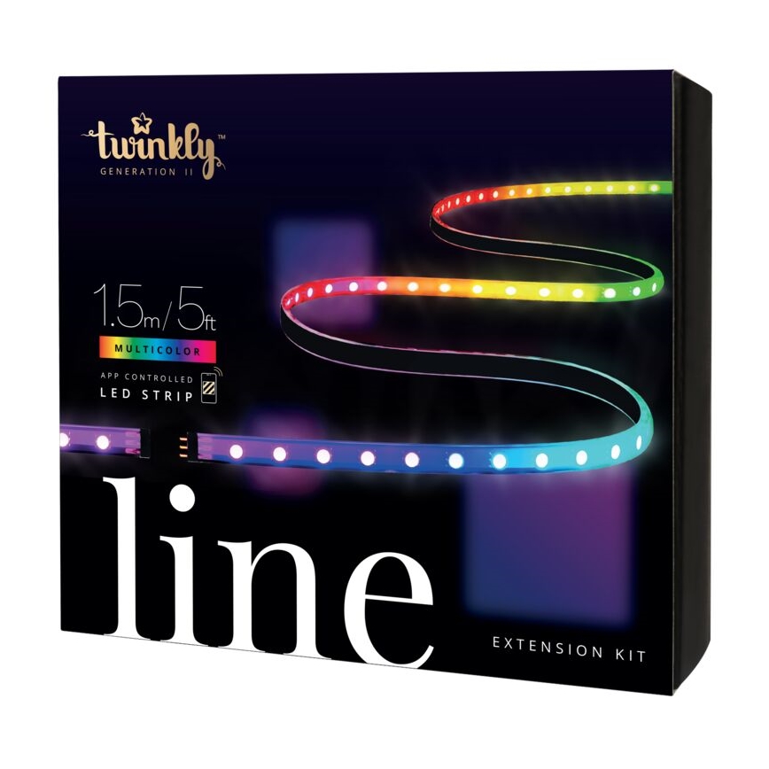 Twinkly - LED RGB Förlängning ljusreglerad list LINE 100xLED 1,5 m Wi-Fi