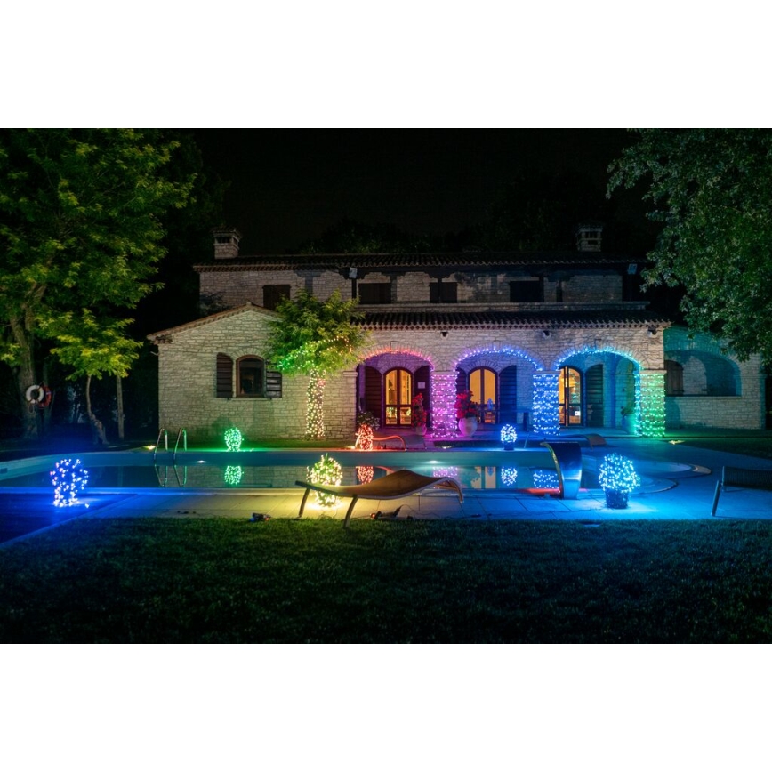 Twinkly - LED RGBW dimmerbar utomhusslinga STRINGS 250xLED 23,5m IP44 Wi-Fi