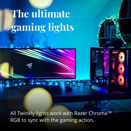 Twinkly - LED RGBW dimmerbar utomhusslinga STRINGS 250xLED 23,5m IP44 Wi-Fi