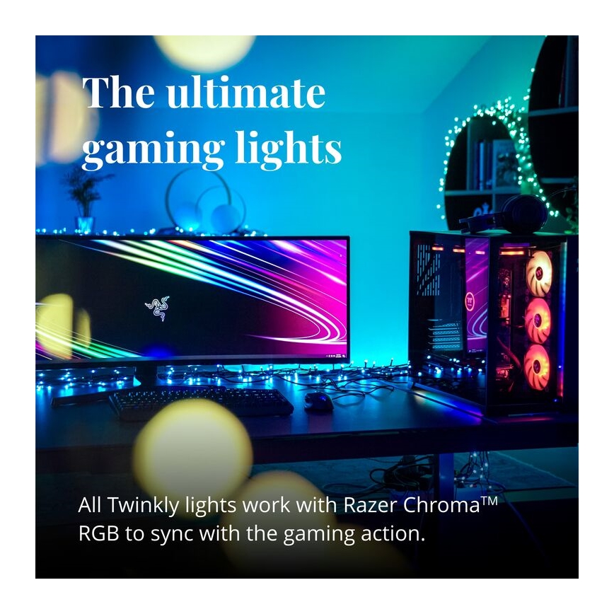 Twinkly - LED RGBW dimmerbar utomhusslinga STRINGS 250xLED 23,5m IP44 Wi-Fi
