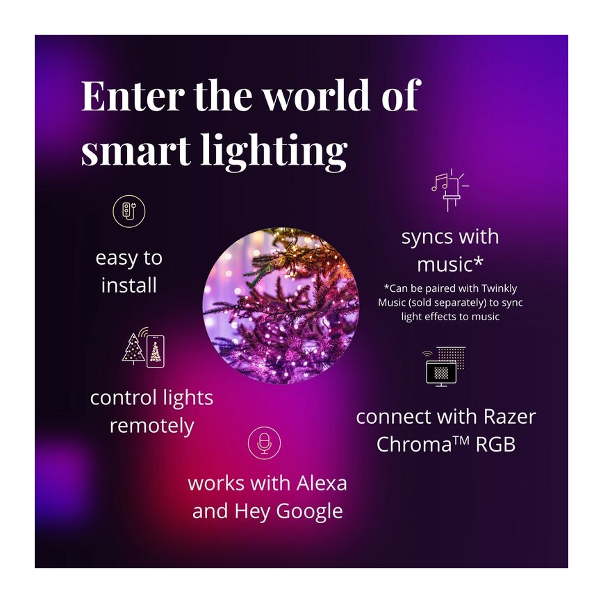 Twinkly - LED RGBW dimmerbar utomhusslinga STRINGS 250xLED 23,5m IP44 Wi-Fi