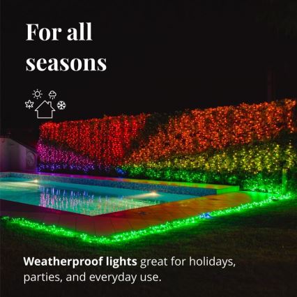 Twinkly - LED RGBW dimmerbar utomhusslinga STRINGS 250xLED 23,5m IP44 Wi-Fi