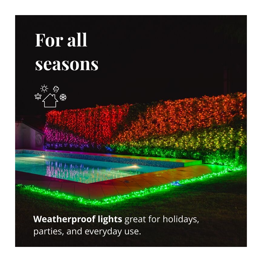 Twinkly - LED RGBW dimmerbar utomhusslinga STRINGS 250xLED 23,5m IP44 Wi-Fi