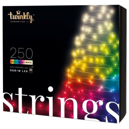 Twinkly - LED RGBW dimmerbar utomhusslinga STRINGS 250xLED 23,5m IP44 Wi-Fi