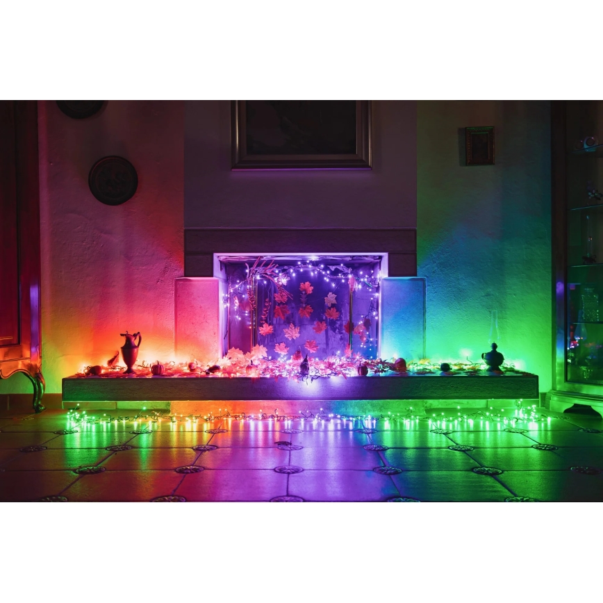 Twinkly - Dimmbar LED RGBW-julslinga för utomhusbruk STRINGS 250xLED 23,5m IP44 Wi-Fi