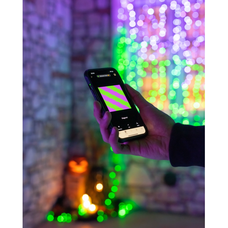 Twinkly - Dimmbar LED RGBW-julslinga för utomhusbruk STRINGS 250xLED 23,5m IP44 Wi-Fi