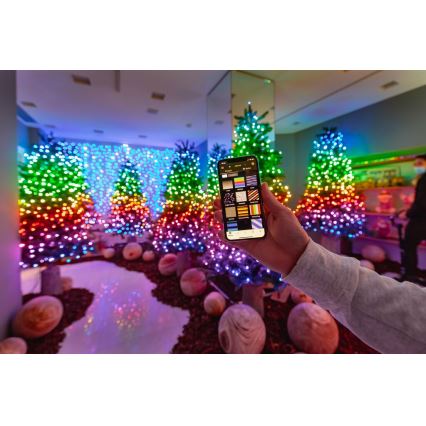 Twinkly - RGB-LED dimbar utomhusljusslinga STRINGS 250xLED 23,5m IP44 Wi-Fi