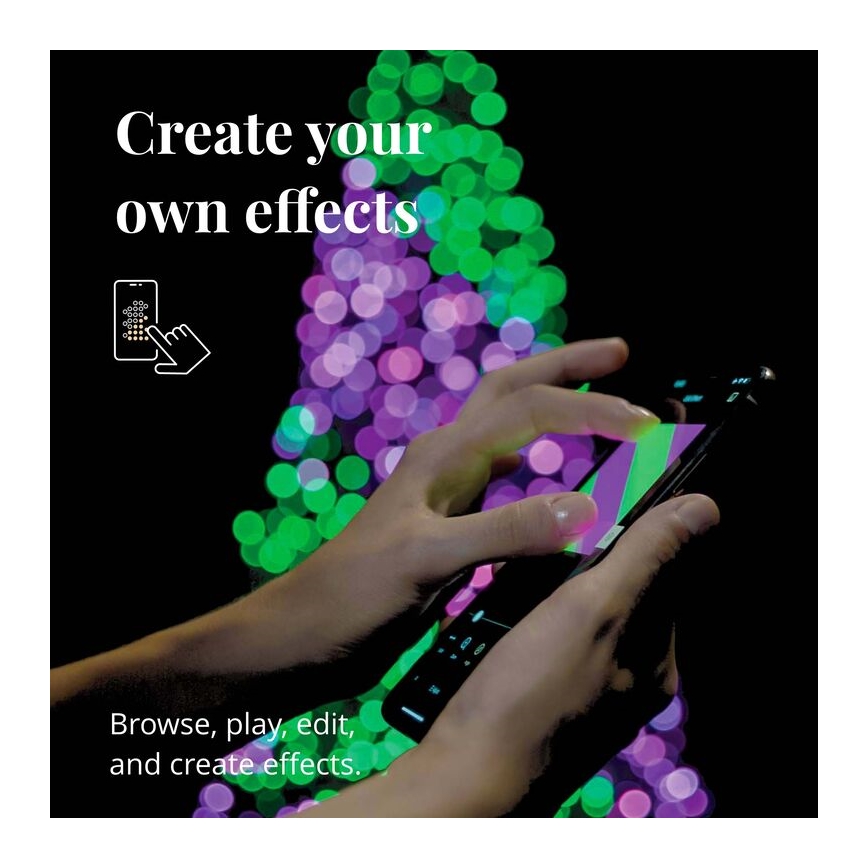 Twinkly - RGB-LED dimbar utomhusljusslinga STRINGS 250xLED 23,5m IP44 Wi-Fi