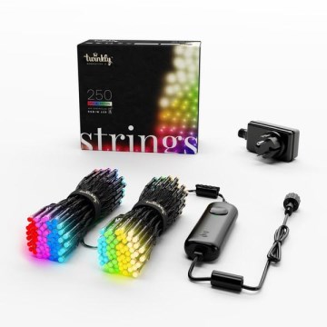 Twinkly - Utomhus julljusslinga  STRINGS 250xLED 23,5m IP44 Wi-Fi