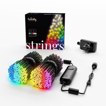 Twinkly - Utomhus julljusslinga  STRINGS 600xLED 51,5m IP44 Wi-Fi