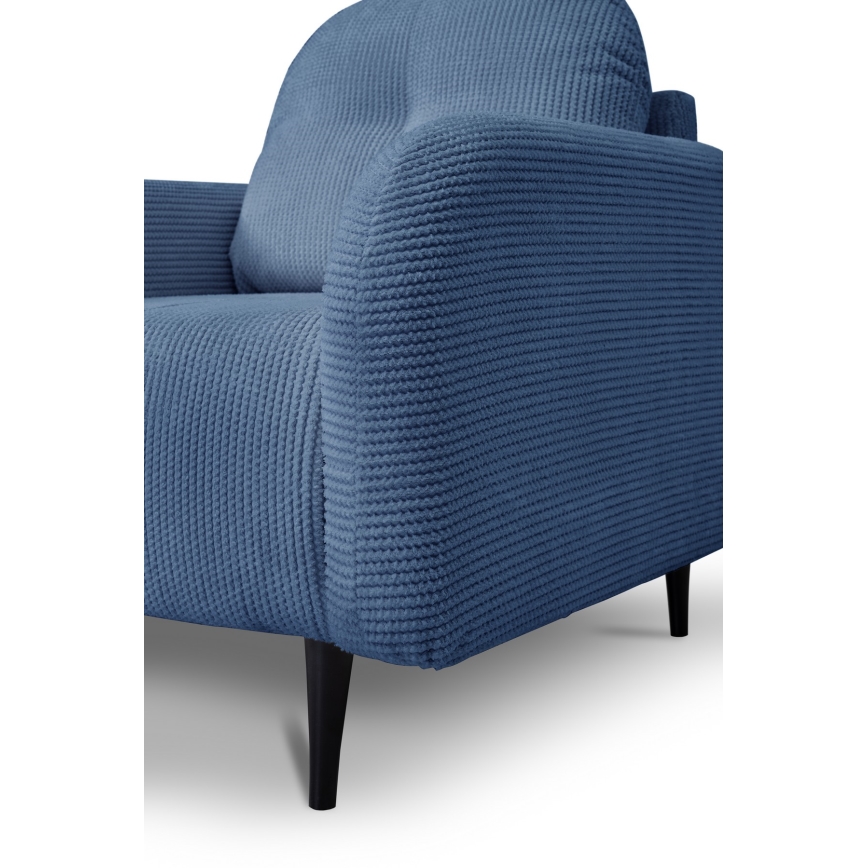 Tygklädd fåtölj CLOUDY blå