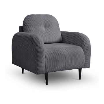 Tygklädd fåtölj CLOUDY, grå