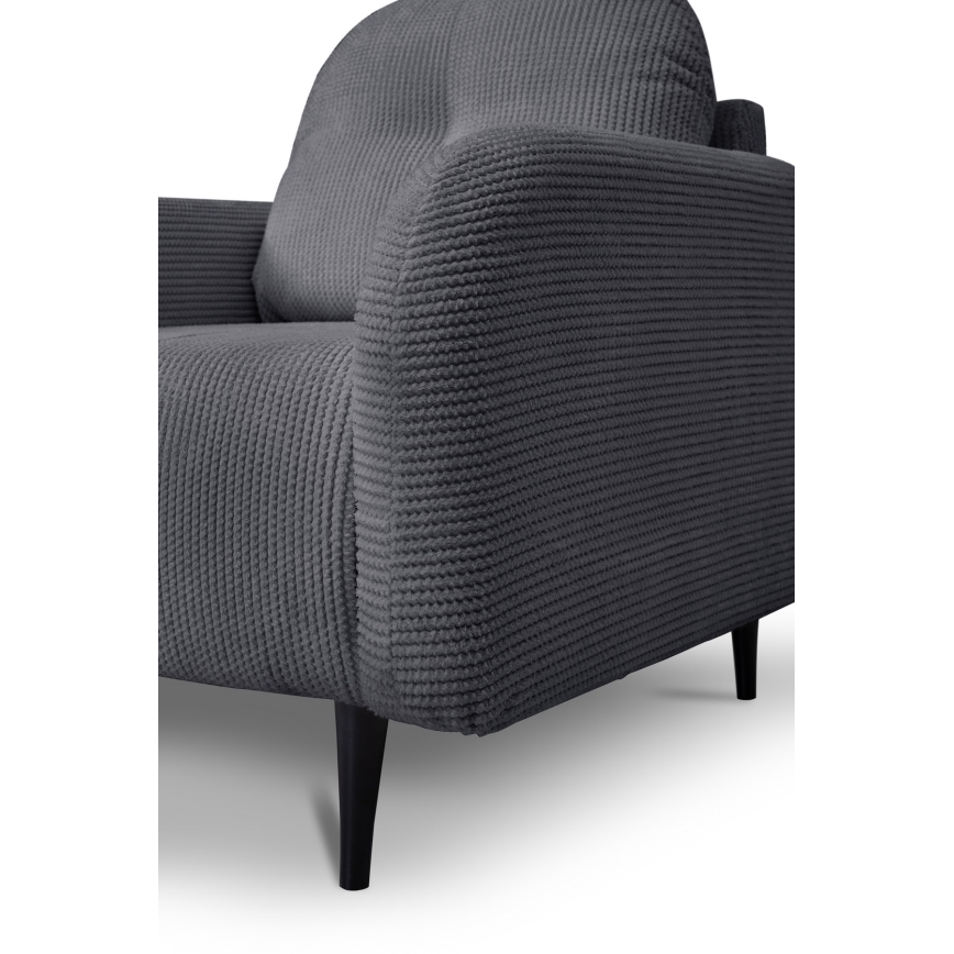 Tygklädd fåtölj CLOUDY, grå