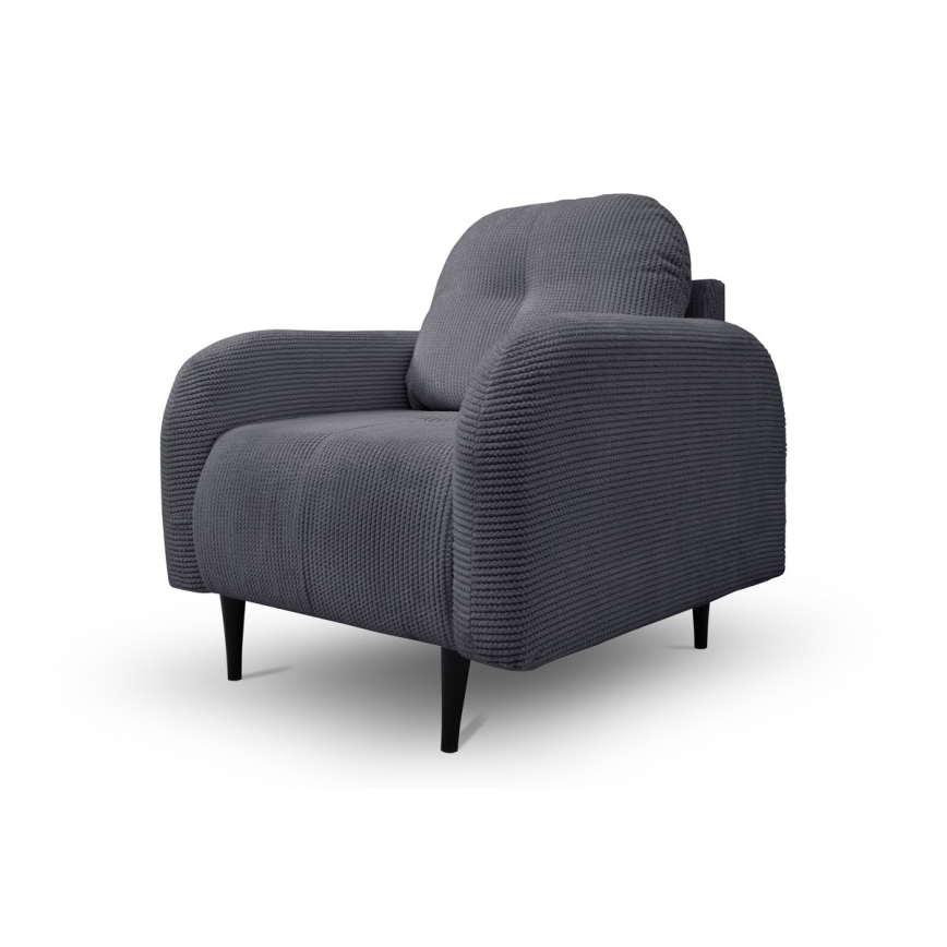 Tygklädd fåtölj CLOUDY, grå