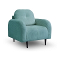 Tygklädd fåtölj CLOUDY i turkos