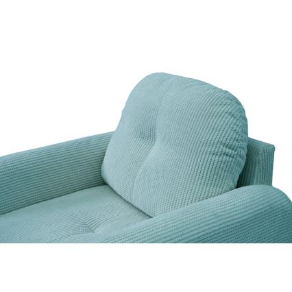 Tygklädd fåtölj CLOUDY i turkos