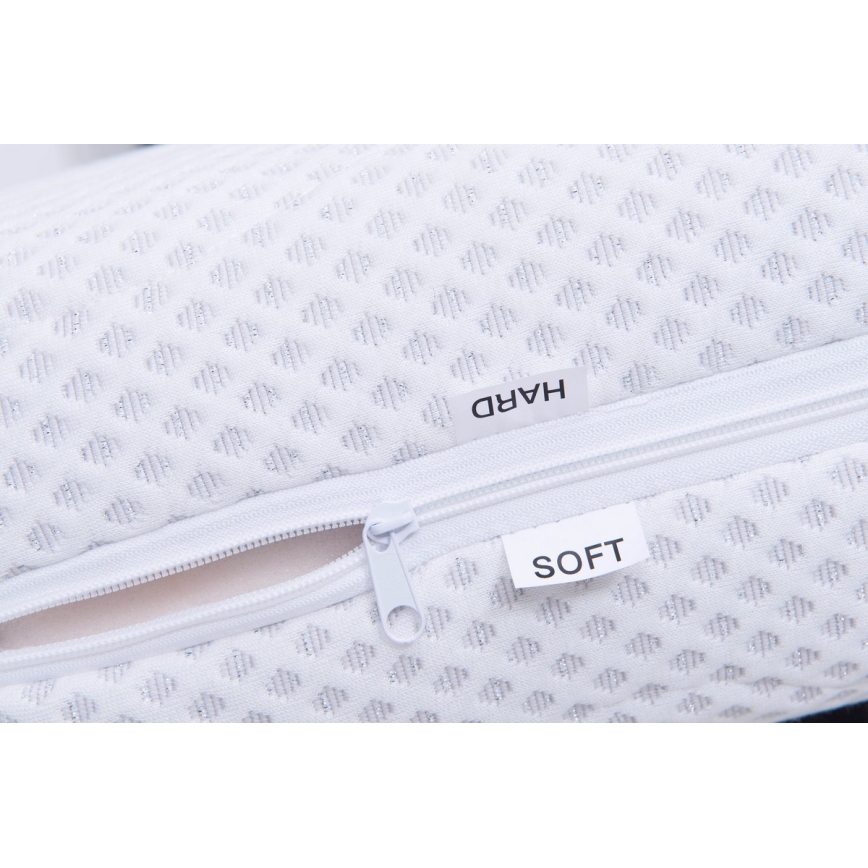 Tygklädd säng med madrass och förvaringsutrymme MARIA PETITE 120x200 cm taupe