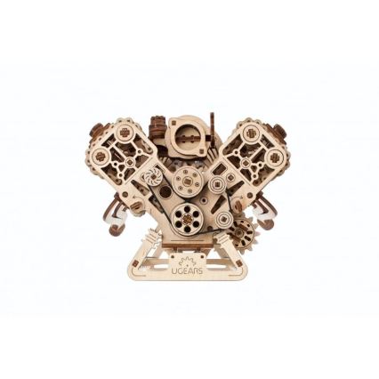 Ugears - 3D-mekaniskt träpussel V8-motor