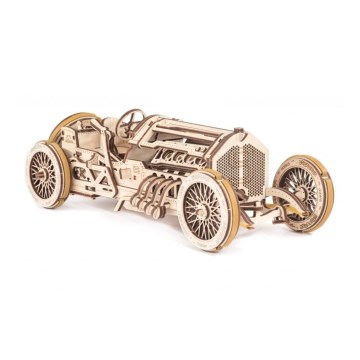 Ugears - 3D träpussel med mekanism U9 Grand Prix-bil