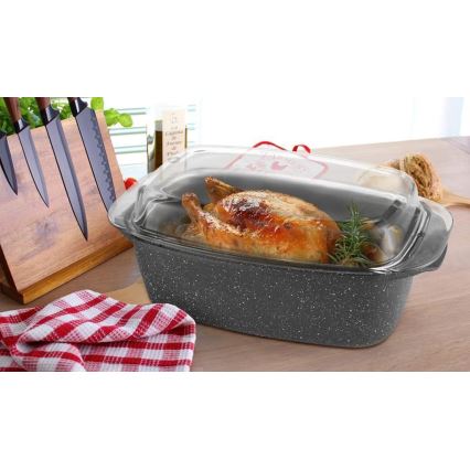 Ugnsform med lock 32x20x11 cm svart