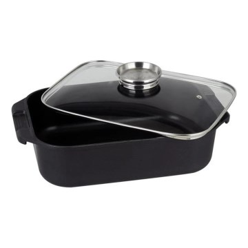 Ugnsform med lock TORO 6,5 l 34,5x10x24,5 cm svart