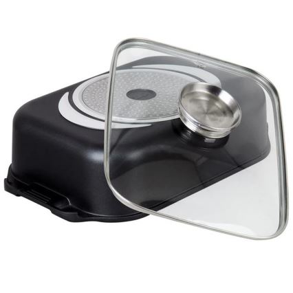 Ugnsform med lock TORO 6,5 l 34,5x10x24,5 cm svart