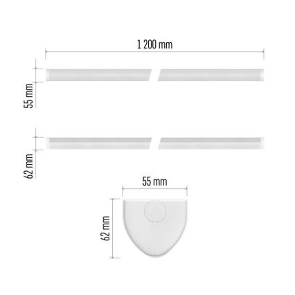Underbyggd LED-armatur LED/40W/230V 4000K 120 cm
