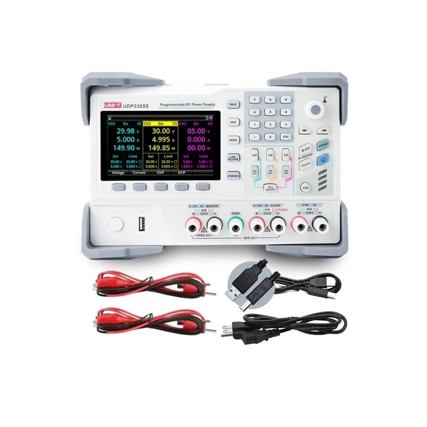 Uni-T UDP3305S-E - Laboratorieaggregat UDP3305S-E 0–30 V / 0–6 A